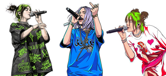 Billie Eilish Live UV DTF Cup Wrap for 16oz Libbey Glass KA-6743