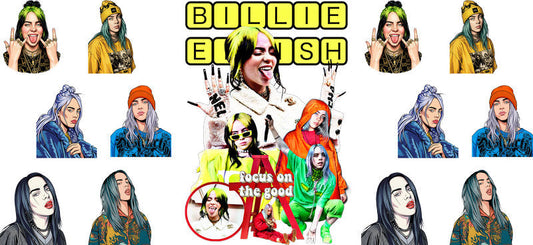 Billie Eilish Bike UV DTF Cup Wrap for 16oz Libbey Glass KA-6754