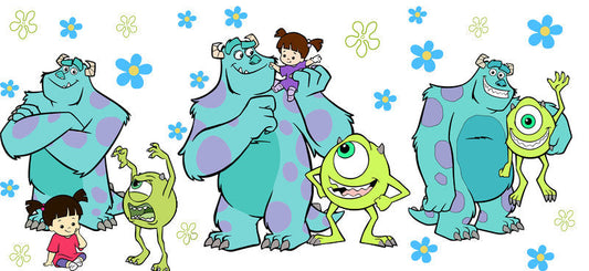 Disney Pixar Monsters, Inc. Classic UV DTF Cup Wrap for 16oz Libbey Glass KA-6790