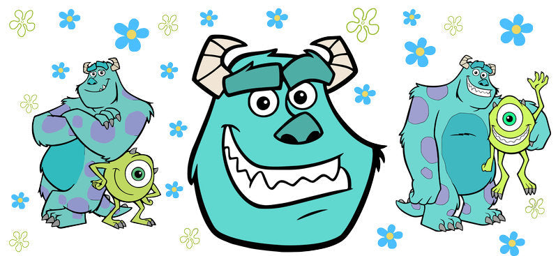 Disney Pixar Monsters, Inc. Sulley UV DTF Cup Wrap for 16oz Libbey Glass KA-6792