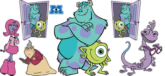 Disney Pixar Monsters, Inc. Friends UV DTF Cup Wrap for 16oz Libbey Glass KA-6801