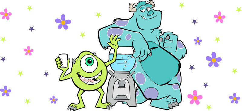 Disney Pixar Monsters, Inc. Classic UV DTF Cup Wrap for 16oz Libbey Glass KA-6807