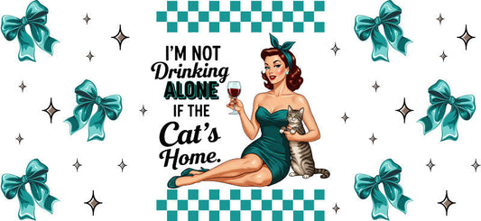 Funny Retro Cat Mom UV DTF Cup Wrap for 16oz Libbey Glass KA-6818