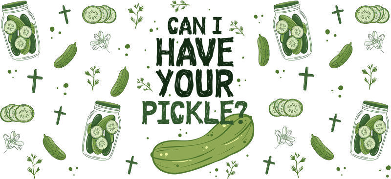 Pickle Quote UV DTF Cup Wrap for 16oz Libbey Glass KA-6874