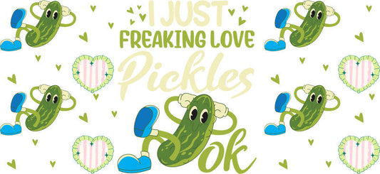 Pickle Love UV DTF Tumbler Wrap for 16oz Libbey Glass KA-6881