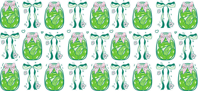 Pickle Jar UV DTF Tumbler Wrap for 16oz Libbey Glass KA-6890