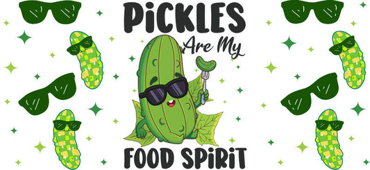 Pickle Spirit UV DTF Cup Decal for 16oz Libbey Glass KA-6891