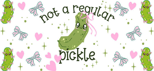 Cute Pickle UV DTF Cup Wrap for 16oz Libbey Glass KA-6895