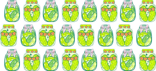 Pickle Pattern UV DTF Tumbler Wrap for 16oz Libbey Glass KA-6902