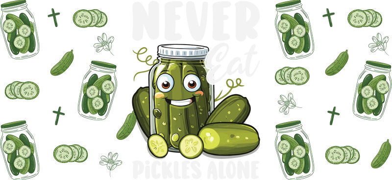 Pickle Friends UV DTF Cup Decal for 16oz Libbey Glass KA-6906