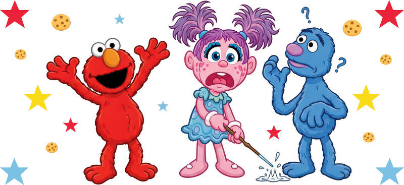 Sesame Street Elmo Monster UV DTF Cup Decal for 16oz Libbey Glass KA-7014