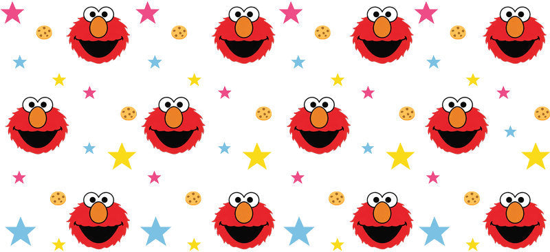 Sesame Street Elmo UV DTF Cup Wrap for 16oz Libbey Glass KA-7021
