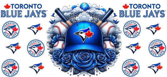 Toronto Blue Jays MLB UV DTF Cup Wrap for 16oz Libbey Glass KA-7029