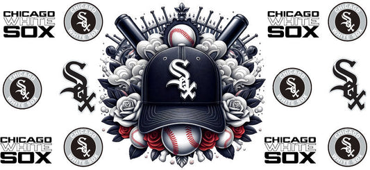 Chicago White Sox MLB UV DTF Cup Decal for 16oz Libbey Glass KA-7034