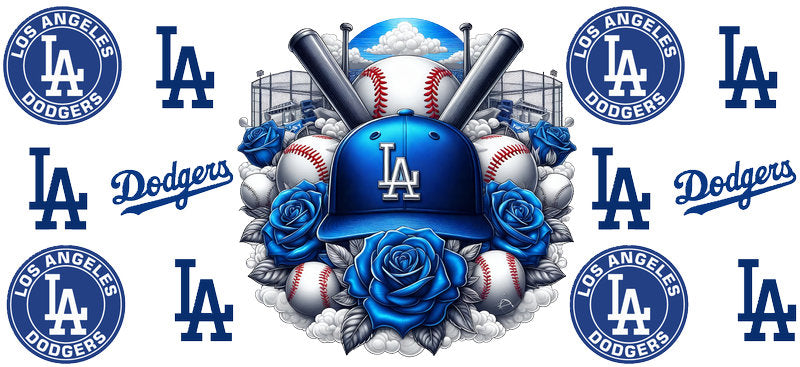Los Angeles Dodgers MLB UV DTF Tumbler Decal for 16oz Libbey Glass KA-7048