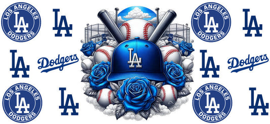 Los Angeles Dodgers MLB UV DTF Tumbler Decal for 16oz Libbey Glass KA-7048