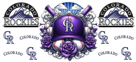 Colorado Rockies MLB UV DTF Tumbler Decal for 16oz Libbey Glass KA-7051