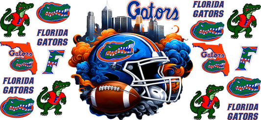 Florida Gators College Football UV DTF Cup Decal Design for 16oz Libbey Glass KA-7055