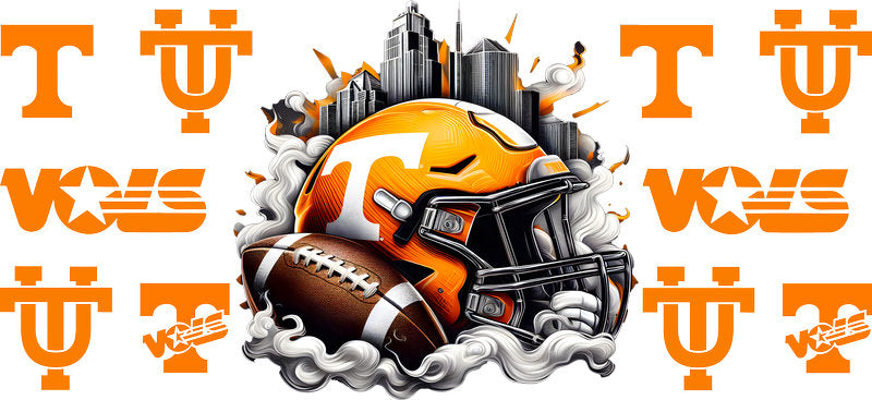 Tennessee Volunteers College Football UV DTF Cup Wrap Design for 16oz Libbey Glass KA-7071