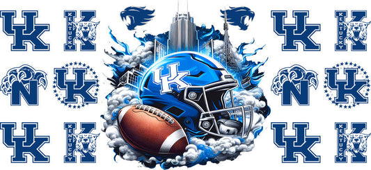 Kentucky Wildcats College Football UV DTF Cup Decal Design for 16oz Libbey Glass KA-7073