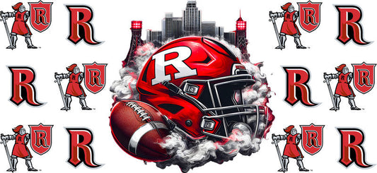 Rutgers Scarlet Knights College Football UV DTF Cup Decal Design for 16oz Libbey Glass KA-7079