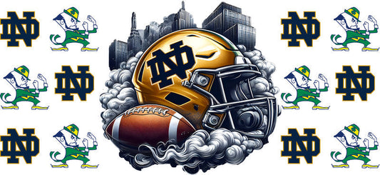 Notre Dame Fighting Irish College Football UV DTF Cup Decal Design for 16oz Libbey Glass KA-7085