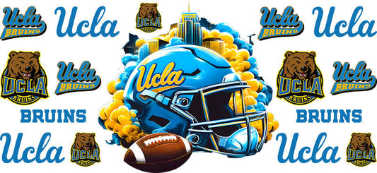 UCLA Bruins College Football UV DTF Cup Decal Design for 16oz Libbey Glass KA-7088