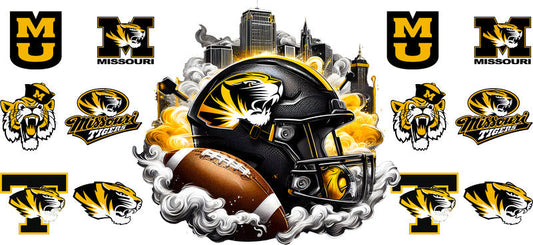 Missouri Tigers College Football UV DTF Tumbler Wrap Design for 16oz Libbey Glass KA-7093