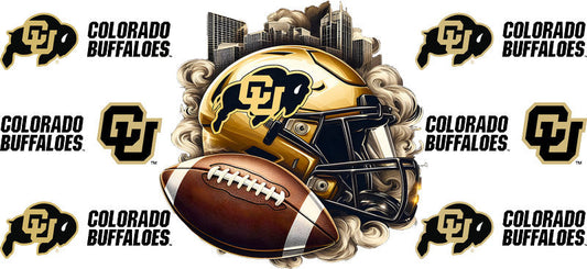 Colorado Buffaloes College Football UV DTF Cup Decal Design for 16oz Libbey Glass KA-7094