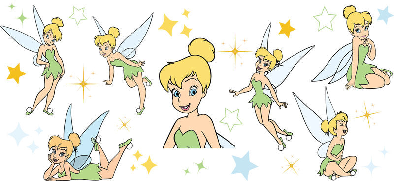 Disney Tinker Bell Fairy UV DTF Cup Decal Design for 16oz Libbey Glass KA-7147