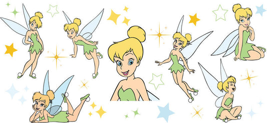 Disney Tinker Bell Fairy UV DTF Cup Decal Design for 16oz Libbey Glass KA-7147