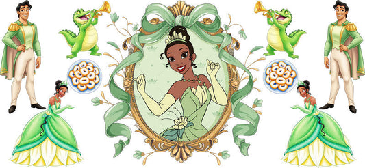 Princess Tiana UV DTF Cup Wrap Design for 16oz Libbey Glass KA-7154