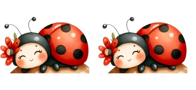 Ladybug Cartoon Character UV DTF Cup Wrap Design for 16oz Libbey Glass KA-7212