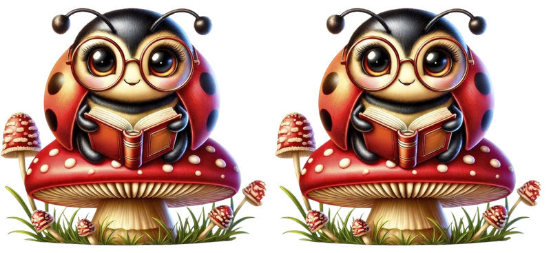 Ladybug Owl UV DTF Cup Wrap Design for 16oz Libbey Glass KA-7218