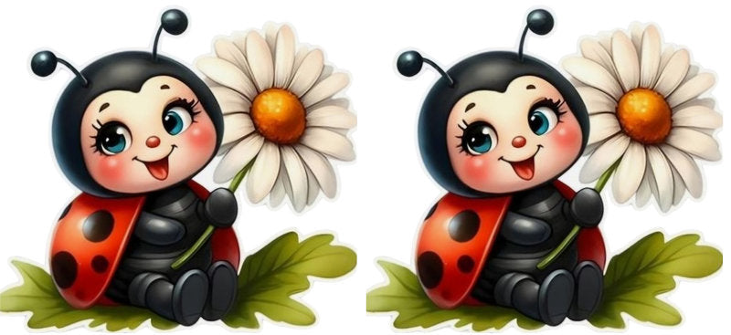 Ladybug Daisy UV DTF Cup Decal Design for 16oz Libbey Glass KA-7220