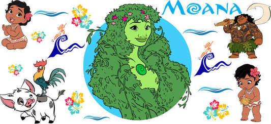 Disney Moana Te Fiti UV DTF Tumbler Wrap Design for 16oz Libbey Glass KA-7257