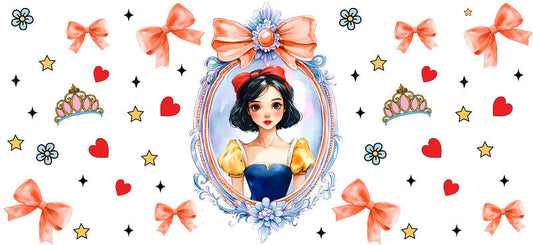 Disney Jasmine Portrait UV DTF Cup Wrap Design for 16oz Libbey Glass KA-7317