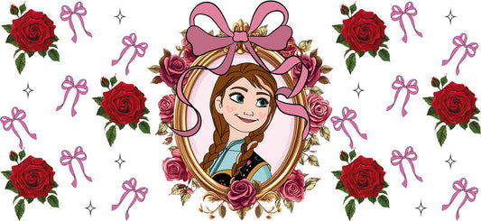 Disney Belle Rose UV DTF Tumbler Wrap Design for 16oz Libbey Glass KA-7378