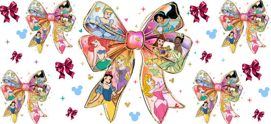 Disney Butterfly Princess UV DTF Cup Decal Design for 16oz Libbey Glass KA-7388