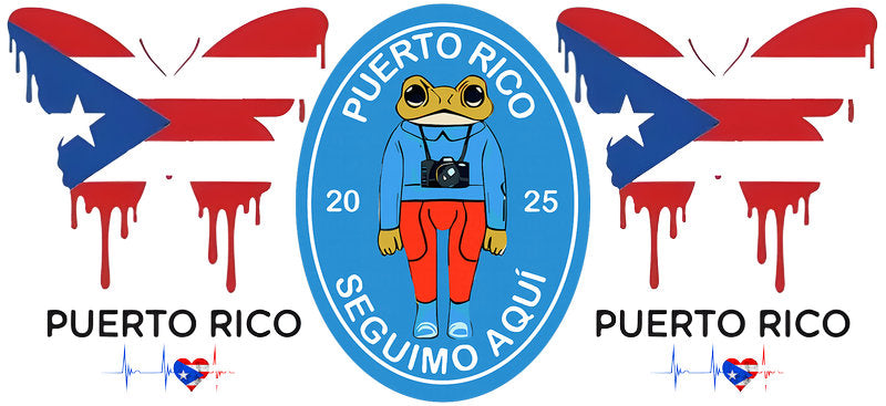 Puerto Rico Home Flag UV DTF Cup Wrap Design for 16oz Libbey Glass KA-7424