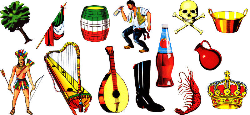 Mexican Loteria UV DTF Cup Wrap Design for 16oz Libbey Glass KA-7443