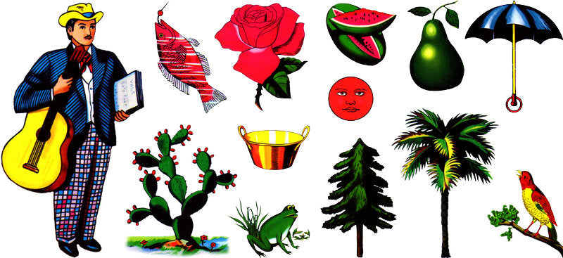 Mexican Loteria Icon UV DTF Cup Wrap Design for 16oz Libbey Glass KA-7446