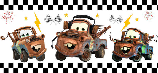 Disney Mater Racing UV DTF Cup Wrap Design for 16oz Libbey Glass KA-7464