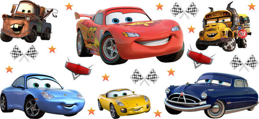 Disney Cars Character UV DTF Cup Wrap Design for 16oz Libbey Glass KA-7473