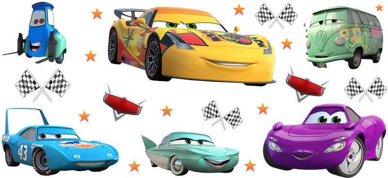 Disney Cars Character Racing UV DTF Cup Wrap Design for 16oz Libbey Glass KA-7474