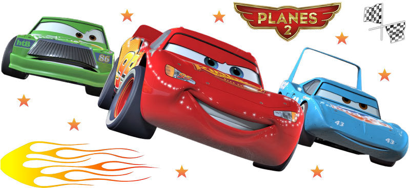 Disney Lightning McQueen Racing UV DTF Cup Wrap Design for 16oz Libbey Glass KA-7476
