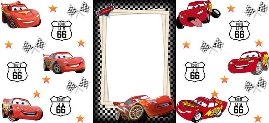 Disney Cars Photo Frame UV DTF Cup Wrap Design for 16oz Libbey Glass KA-7477
