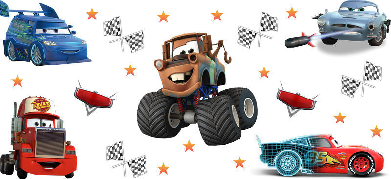 Disney Mater Monster Truck UV DTF Cup Wrap Design for 16oz Libbey Glass KA-7486