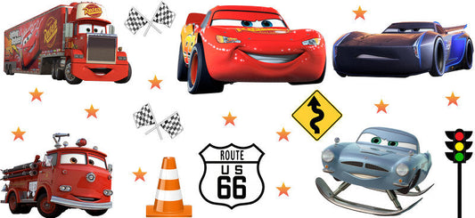 Disney Cars Route 66 UV DTF Cup Wrap Design for 16oz Libbey Glass KA-7487