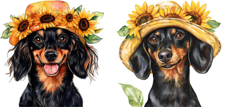 Floral Rottweiler Dog in Wildflower Garden UV DTF Cup Wrap for 16oz Libbey Glass KA-7622